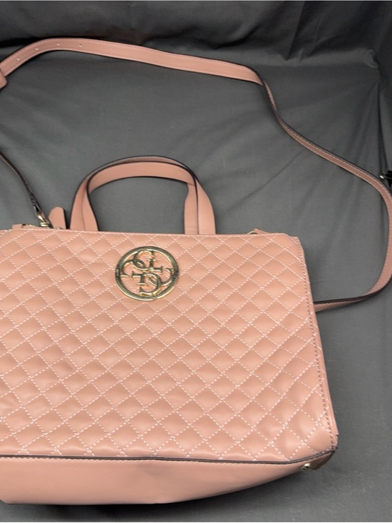 Guess Handbags - Guess Quilted soft leather purse with a keychain , light dusty Rose color